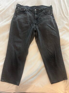 American Eagle Black High Rise Straight Leg Stretch Jeans Women's 18 Short